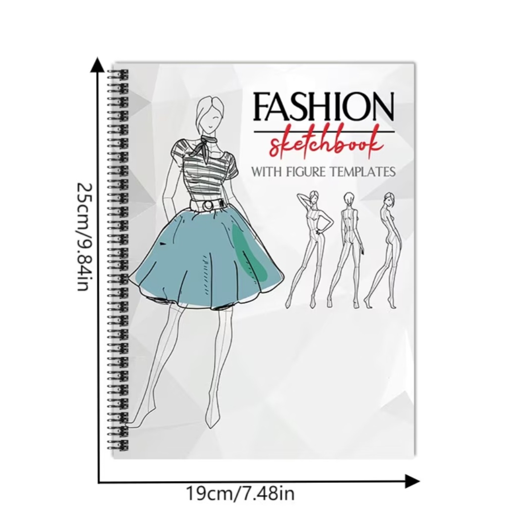 Fashion Sketchbook — скетчбук для створення модних образів із шаблонами фігур 3