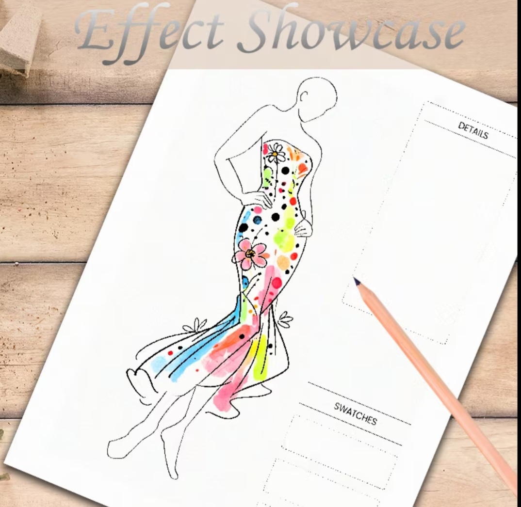Fashion Sketchbook — скетчбук для створення модних образів із шаблонами фігур 5