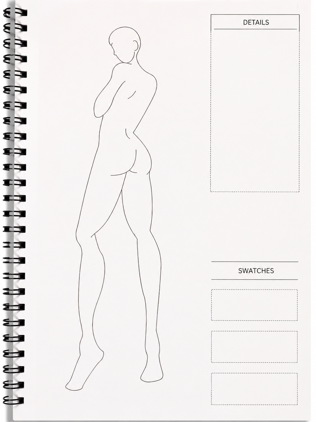 Fashion Sketchbook — скетчбук для створення модних образів із шаблонами фігур 6