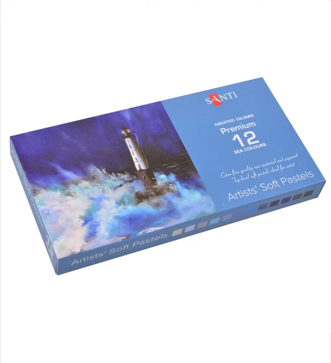 Пастель суха художня Santi Sea Colours, 12 кольорів 2