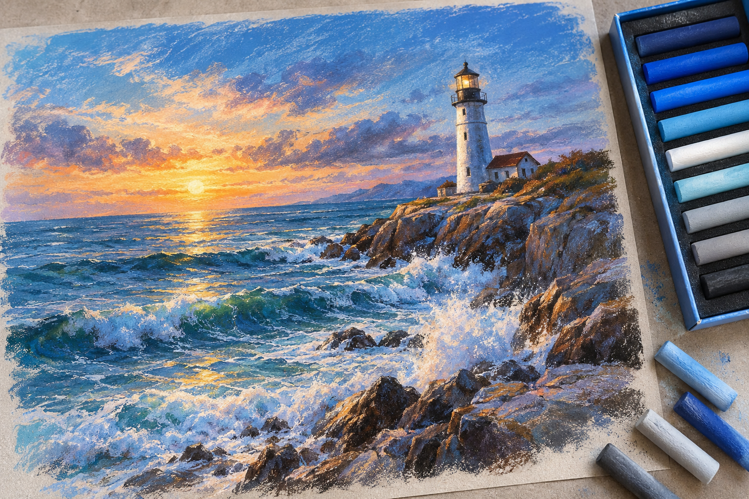 Пастель суха художня Santi Sea Colours, 12 кольорів 3