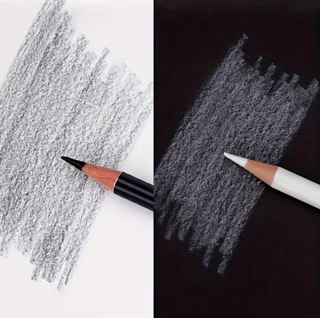 Набір чорно-білих художніх олівців Brushfeer – 6 шт. 5