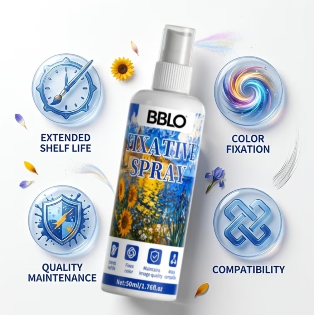 Фіксатив-спрей BBLO Fixative Spray для художніх робіт, 50 мл 8