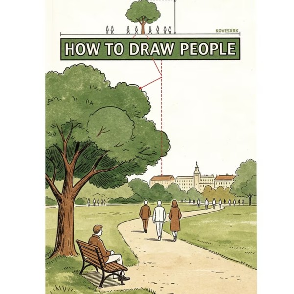 Книга-посібник How to Draw People для навчання малюванню людей (A5)