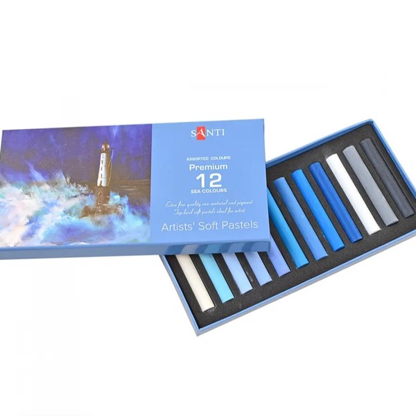 Пастель суха художня Santi Sea Colours, 12 кольорів