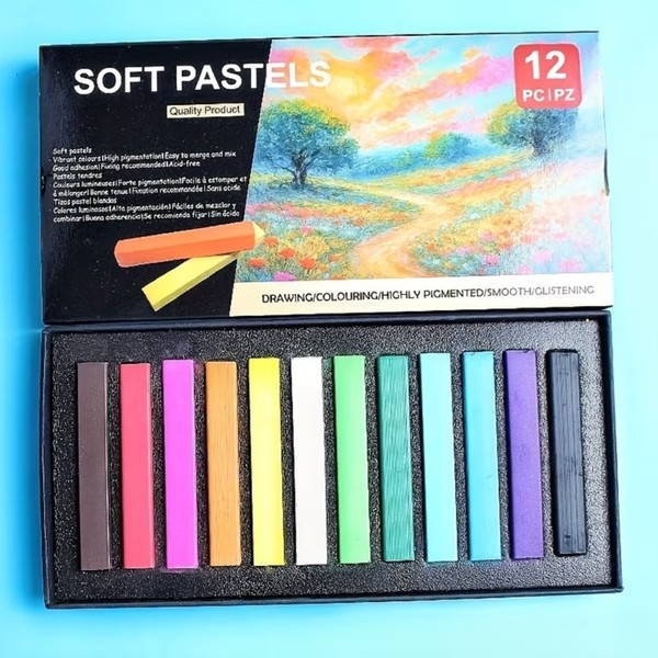 Набір сухої м’якої пастелі Soft Pastels — 12 кольорів